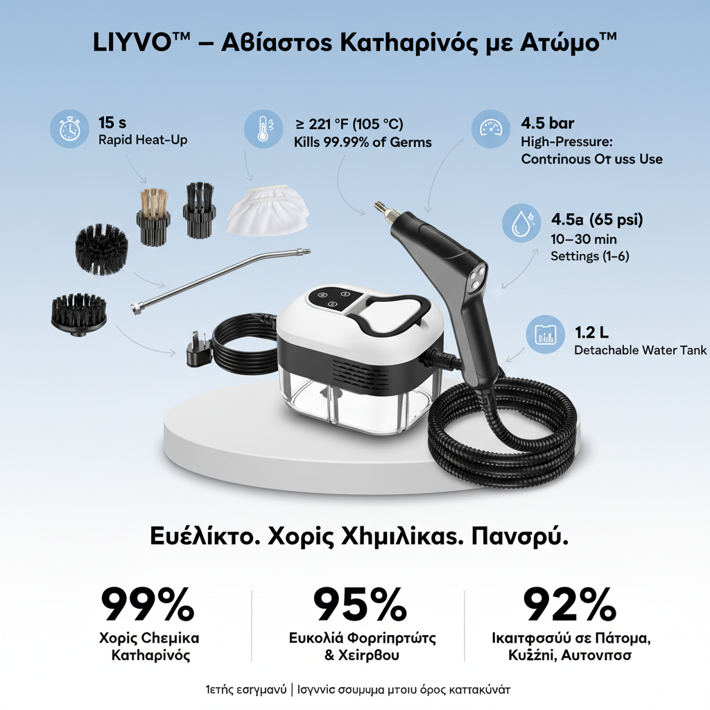 LIYVO™ - Αβίαστος Καθαρισμός με Ατμό™