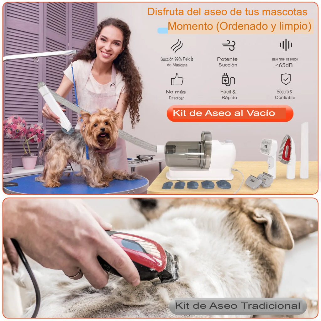 Kit de aseo al vacio LIYVO frente al aseo tradicional